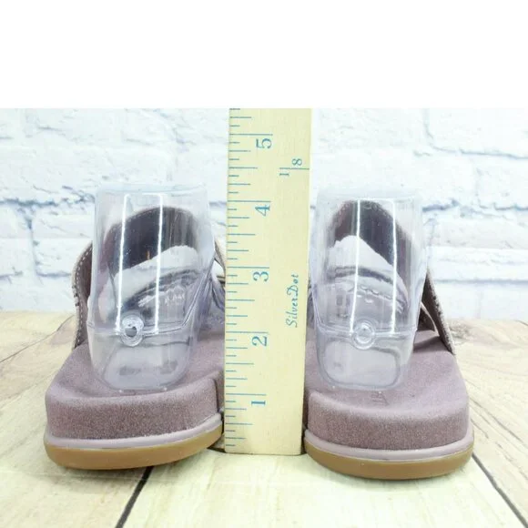 LL Bean Go-Anywhere Purple Leather Slip-On Comfort Strap Sandals Size 10 M - Picture 6 of 9